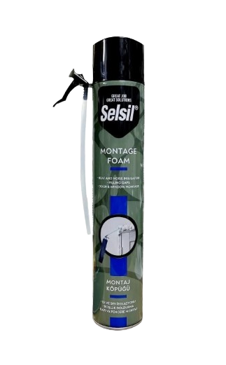 SELSİL PU MONTAJ KÖPÜK 750 ML 600 GRAM